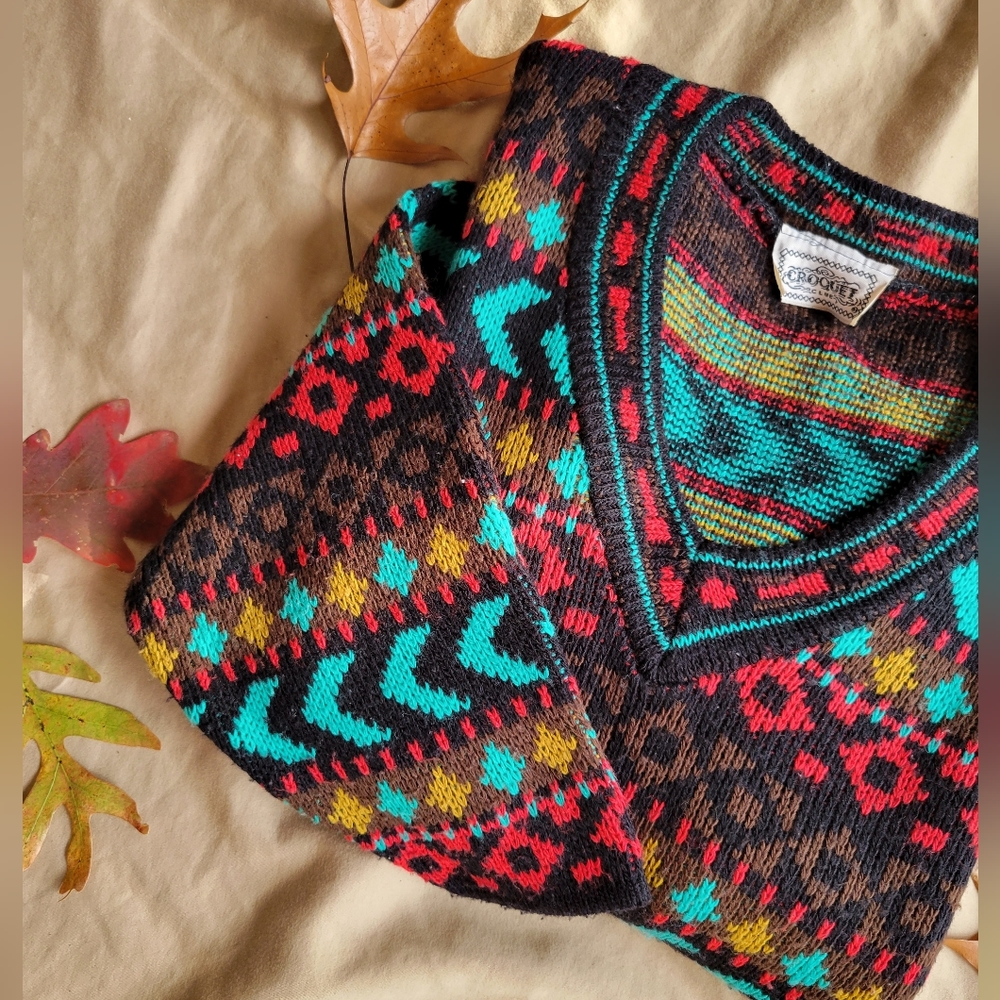 Vintage Croquet Graphic Sweater